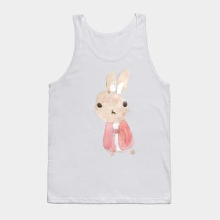 cute rabbit in red jacket Tank Top